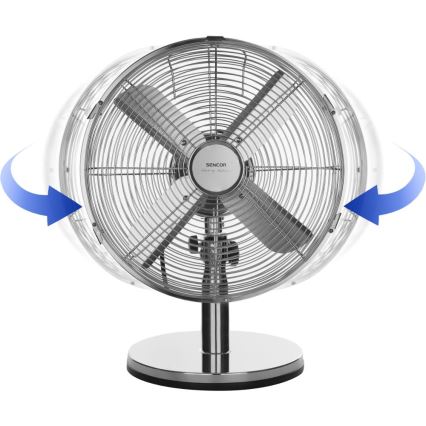 Sencor - Ventilator de masă 35W/230V crom lucios