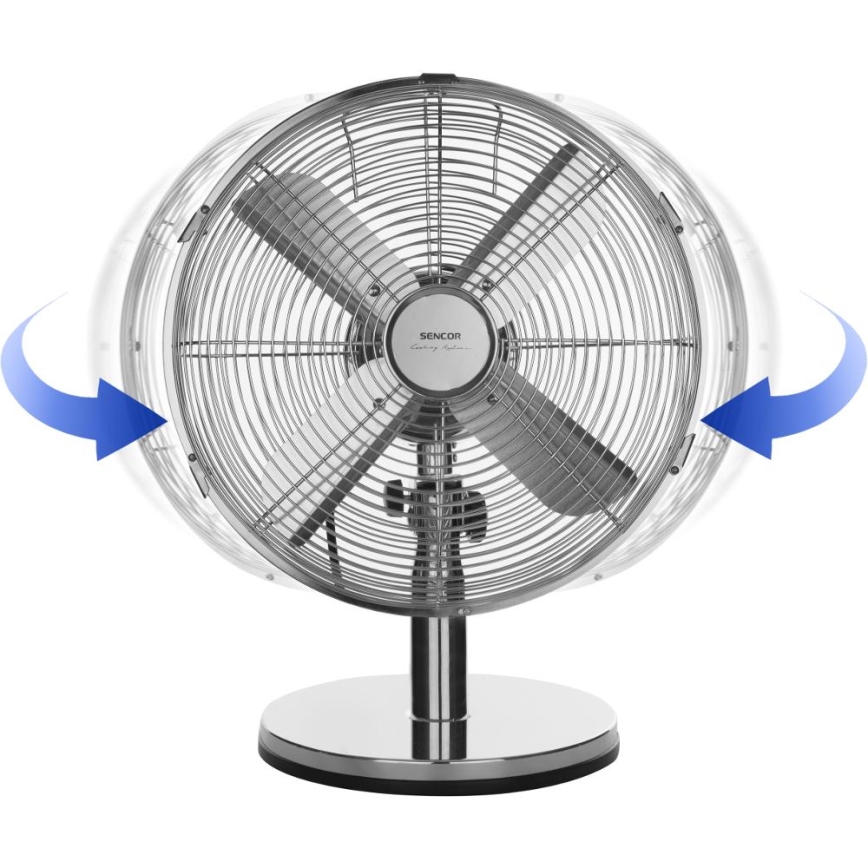 Sencor - Ventilator de masă 35W/230V crom lucios