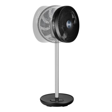 Sencor - Ventilator de podea 3D UltraSilent, 26 W/230 V, Wi-Fi, negru, cu telecomandă