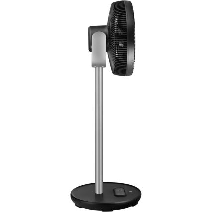 Sencor - Ventilator de podea 3D UltraSilent, 26 W/230 V, Wi-Fi, negru, cu telecomandă