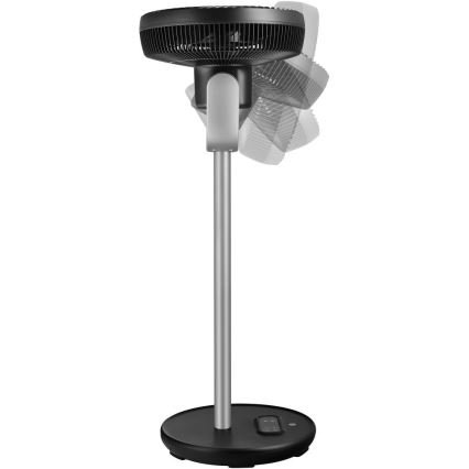 Sencor - Ventilator de podea 3D UltraSilent, 26 W/230 V, Wi-Fi, negru, cu telecomandă