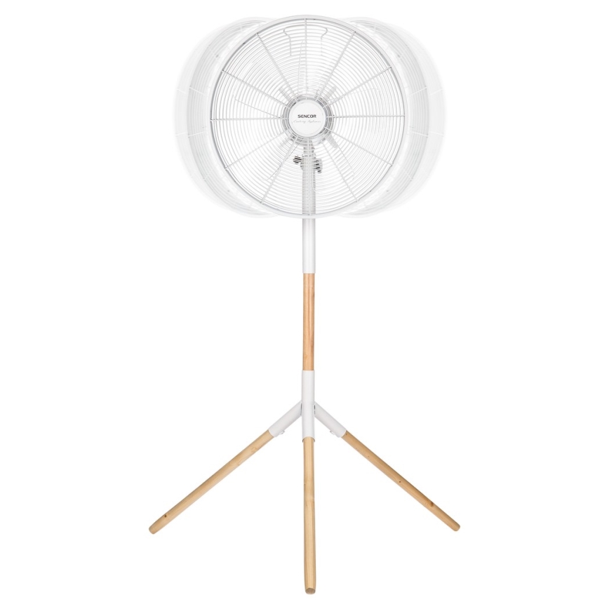 Sencor - Ventilator de podea 50W/230V Ø 40 cm alb/fag