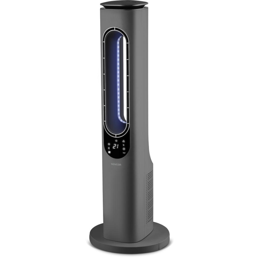 Sencor - Încălzitor ceramic tip coloană fără palete 1200/2000W/230V antracit + telecomandă