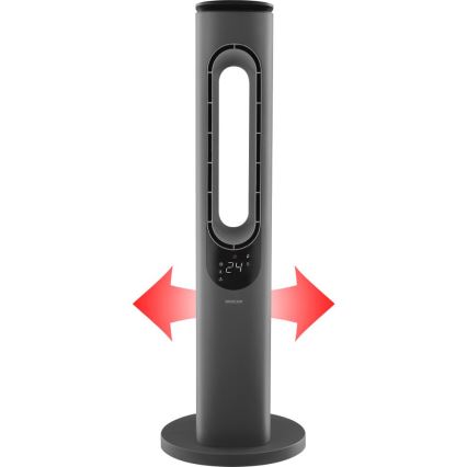Sencor - Încălzitor ceramic tip coloană fără palete 1200/2000W/230V antracit + telecomandă