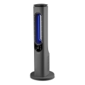 Sencor - Ventilator tip turn fără palete cu element de încălzire ceramic 1200/2000W/230V antracit + telecomandă
