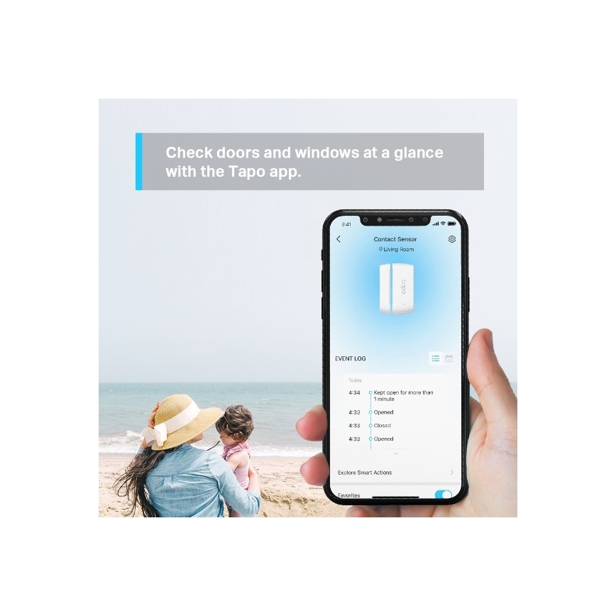 Senzor de contact inteligent, 1x CR2032