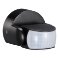 Senzor de mișcare cu infraroșu de exterior 180/360° 600W/230V IP65 negru
