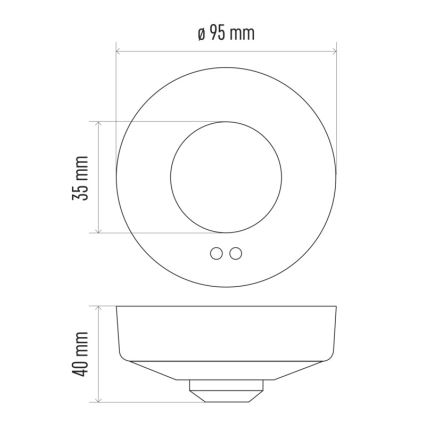 Senzor de mișcare cu microunde MW B 360° 1200W/230V alb