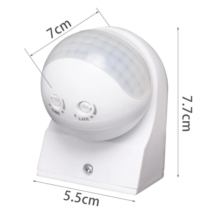 Senzor de mișcare de exterior cu infraroșu Aigostar 230V IP44 alb