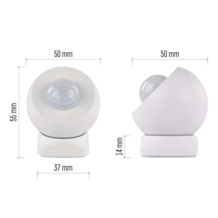 Senzor de mișcare GOSMART 1xCR123A