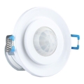 Senzor de mișcare încastrat PIR 360° 400W/230V alb