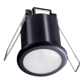 Senzor de mișcare încastrat PIR 360° 400W/230V negru