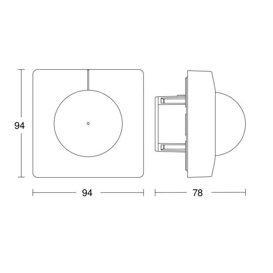 Senzor de mișcare IS 3360 KNX alb pătrat Steinel 079642