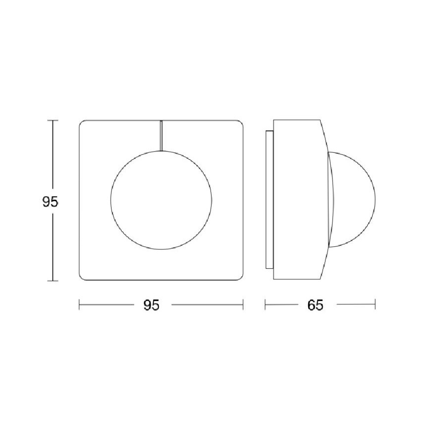 Senzor de mișcare IS 345 DALI-2 IPD IP54 alb pătrat Steinel 057275