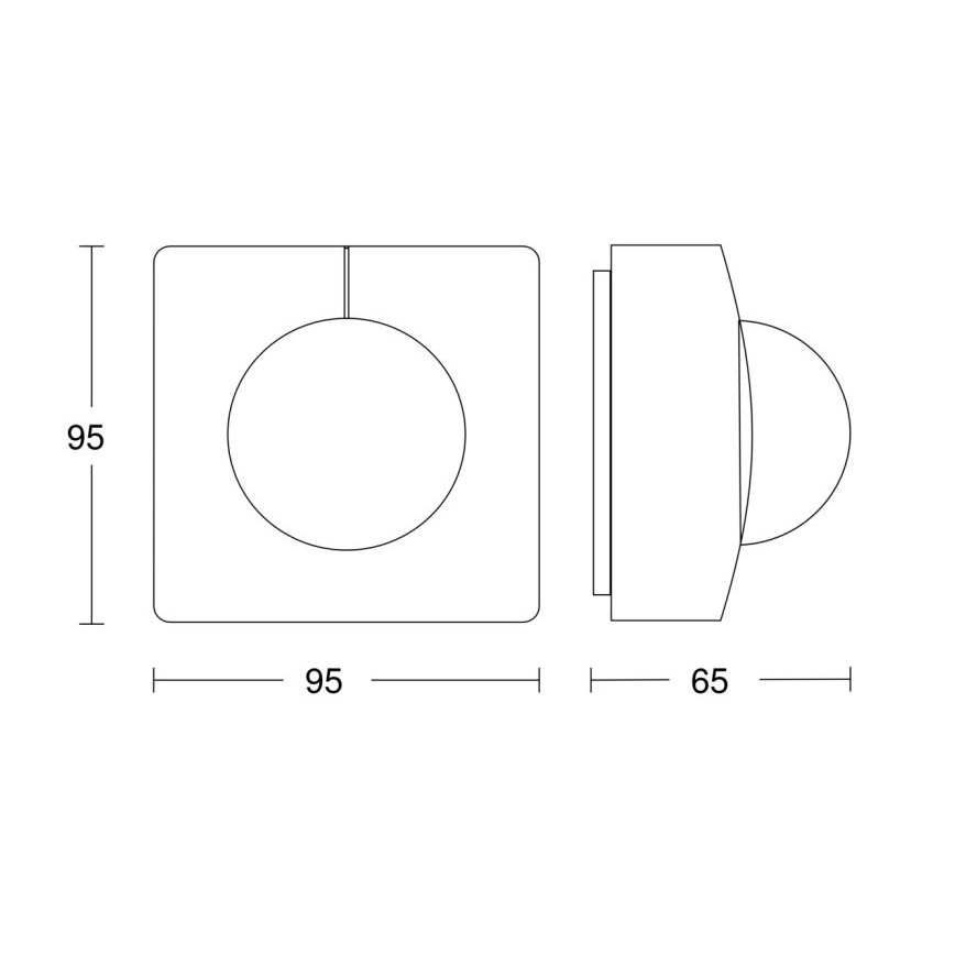 Senzor de mișcare IS 345 V3 KNX IP54 alb pătrat Steinel 058258