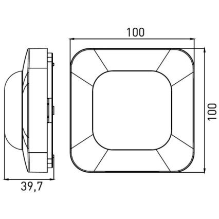 Senzor de prezență PRES SENSOR 2000W alb