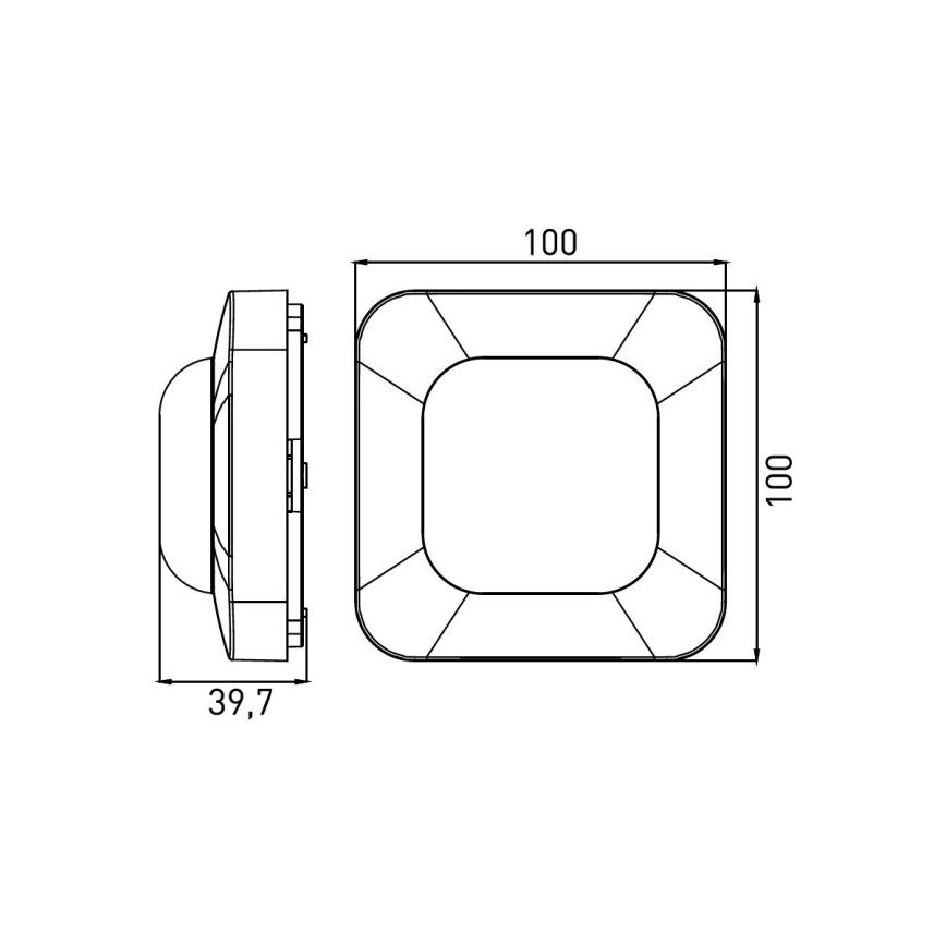 Senzor de prezență PRES SENSOR 2000W alb