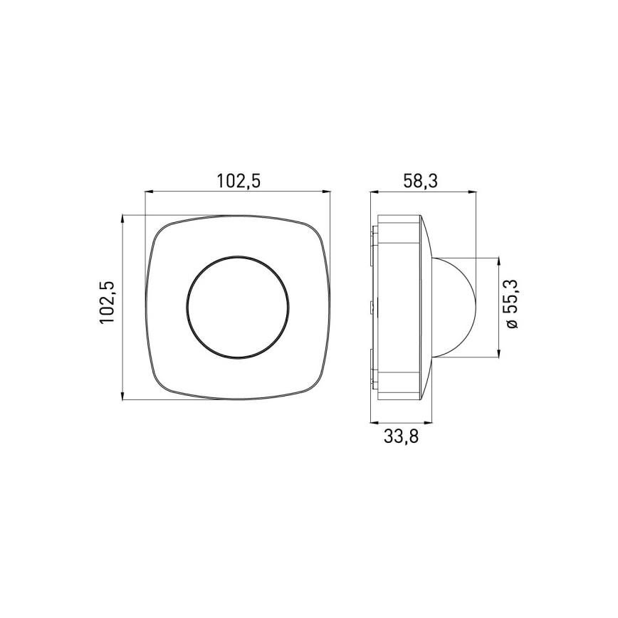 Senzor de prezență PRES SENSOR 2000W, negru