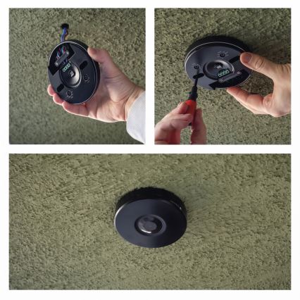 Senzor exterior PIR de mișcare și crepuscular 2000W/230V IP65 negru