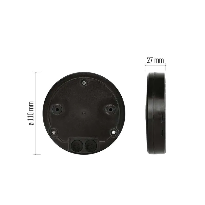 Senzor exterior PIR de mișcare și crepuscular 2000W/230V IP65 negru