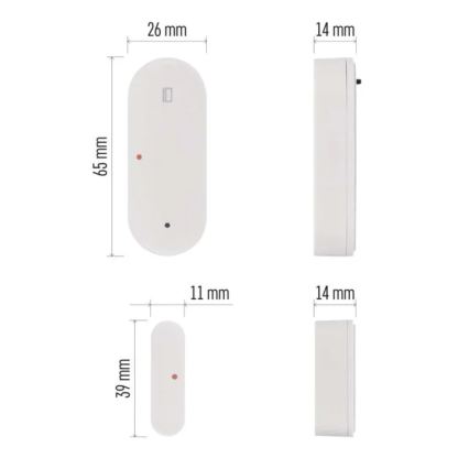 Senzor inteligent de ușă GoSmart 1xCR2032