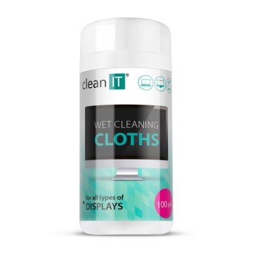 Șervețele umede pentru curățat ecrane CLEAN IT CL-141 100 buc.