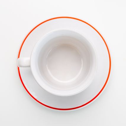 Serviciu ceramic de cafea 6x ceașcă cu farfurioară, carouri