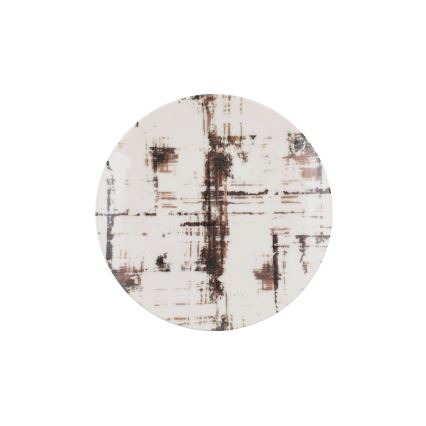 Serviciu de masă 24 de piese din porțelan, maro/alb