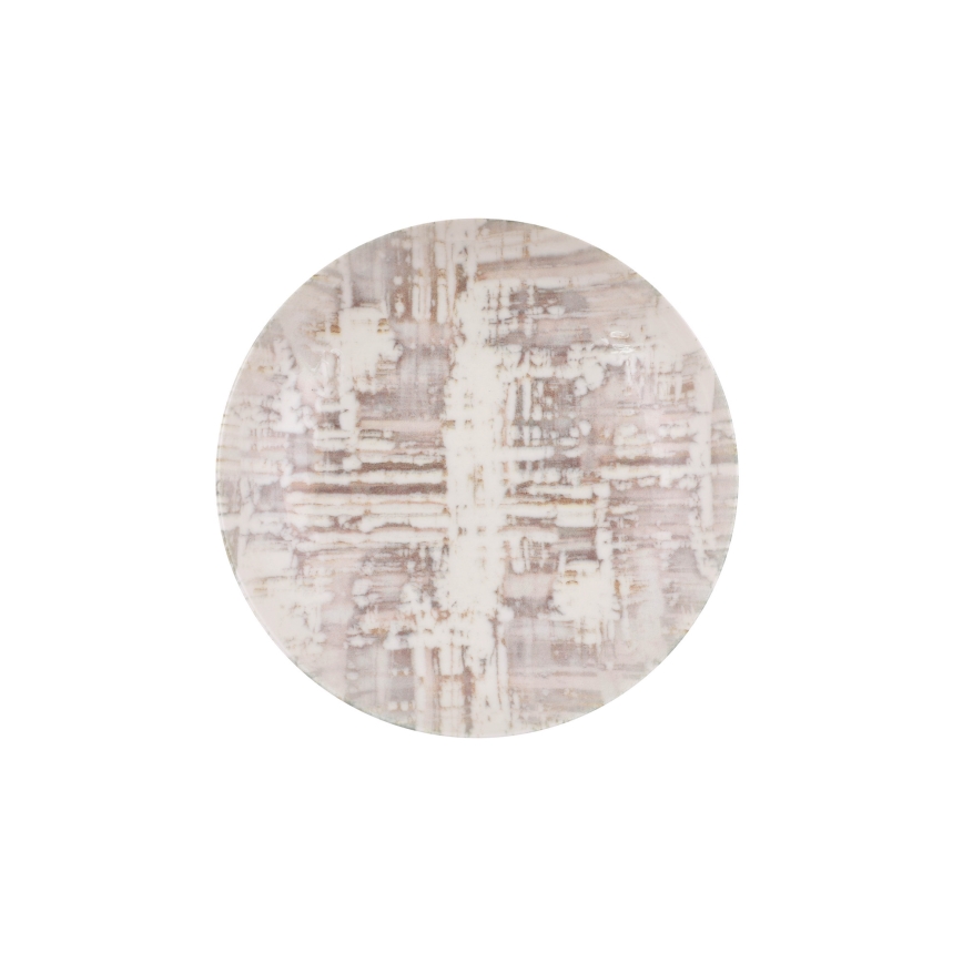 Serviciu de masă 24 de piese din porțelan, maro/alb