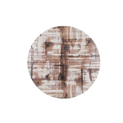 Serviciu de masă 24 de piese din porțelan, maro/alb