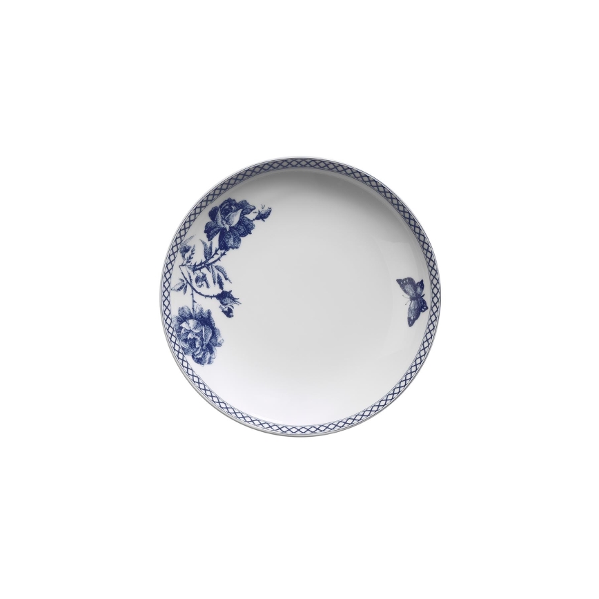 Serviciu de masă din porțelan, 24 piese, alb/albastru