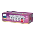 SET 10x bec LED Philips GU10/4,6W/230V 2700K