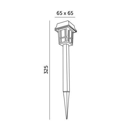 SET 12x lampă LED solară LED/0,06W/1,2V 1xAA 6500K IP44 100 mAh