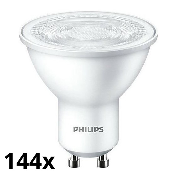 SET 144x bec LED Philips GU10/4,7W/230V 2700K