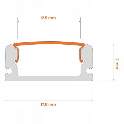 SET 1x bandă LED cu senzor de mișcare FLEX LED/3,6W/4xAA 2 m + 2x profil încastrat de 1 m negru/alb