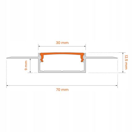 SET 1x bandă LED MYLIVING LIGHTSTRIP LED/22W/230V 5 m + 5x profil încastrat 1 m argintiu/alb