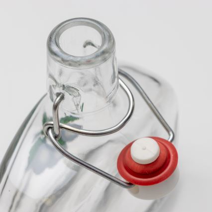 Set 1x sticlă și 2x pahar pentru tărie, transparent cu motiv de prună