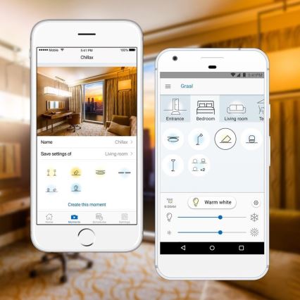 Set 2x becuri LED dimabile A60 E27/9W/230V 2700K Wi-Fi + telecomandă - WiZ