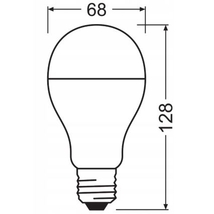 Set 2 becuri LED VALUE CLASSIC E27/19W/230V 2700K - Osram