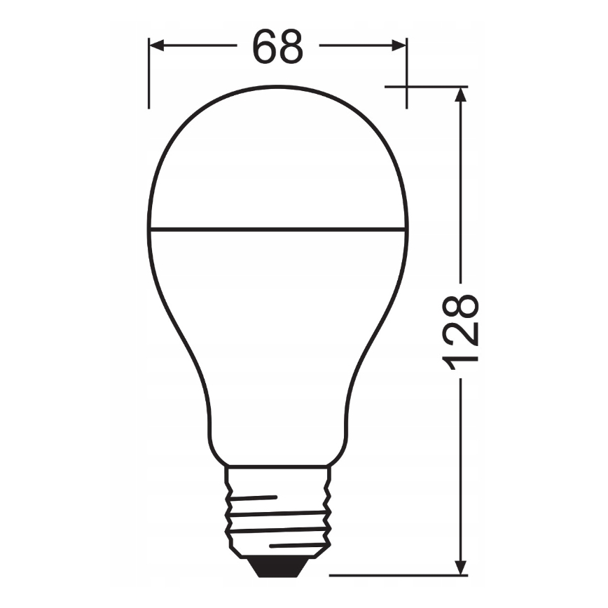 Set 2 becuri LED VALUE CLASSIC E27/19W/230V 2700K - Osram