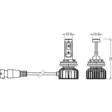 Set 2 buc. Becuri LED auto NIGHT BREAKER SMART HB4 P22d/10W/12V 6000K - Osram