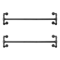 Set 2 buc. cuier de perete pentru umerașe LINEA, negru
