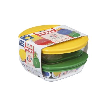 Set 2 bucăți – recipient din sticlă pentru alimente PYREX, 0,3 l