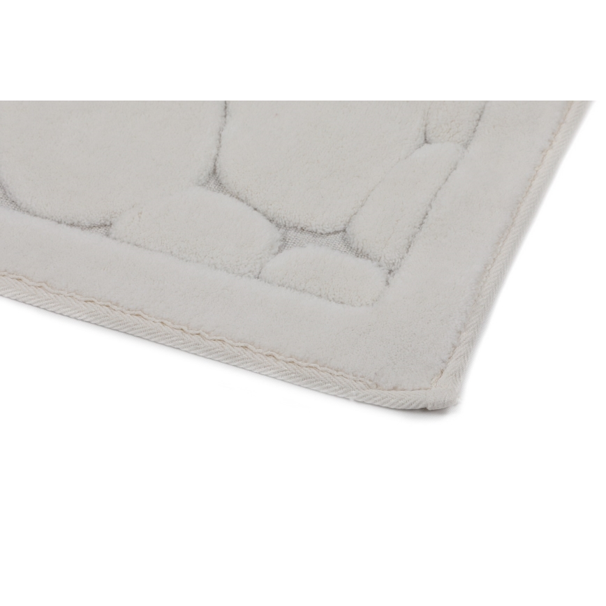 Set 2 covorașe de baie LINO, 60 x 100 cm, crem