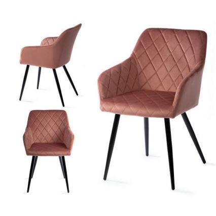 SET 2x Scaune de dining RICO roz prăfuit