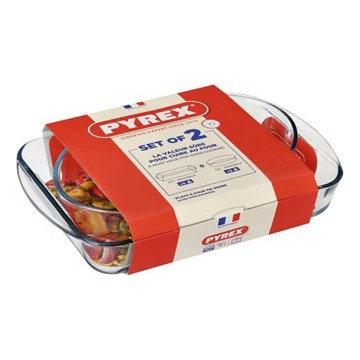 Set 2 tăvi de copt PYREX — 2,7 l și 2,2 l