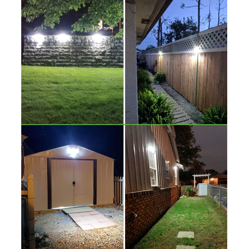 SET 2x aplică LED solară cu senzor LED/3,7V IP67 Litom