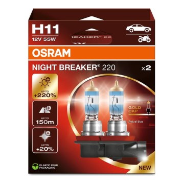 SET 2x bec auto Osram NIGHT BREAKER H11 PGJ19-2/55W/12V