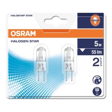 SET 2x Bec cu halogen HALOSTAR G4/5W/12V 2700K - Osram