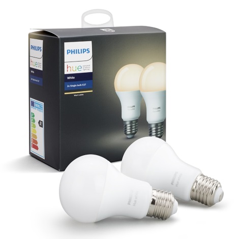 SET 2x Bec dimmabil LED Philips Hue WHITE E27/9W/230V